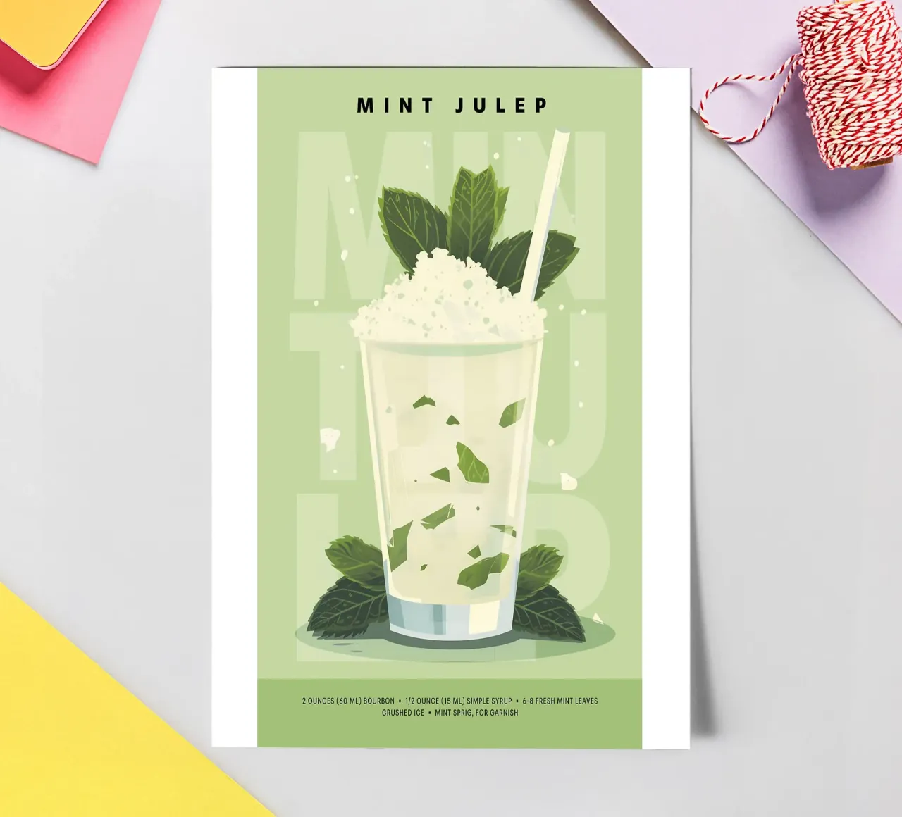 Classico Julep alla menta foglio adesivo da kakaka
