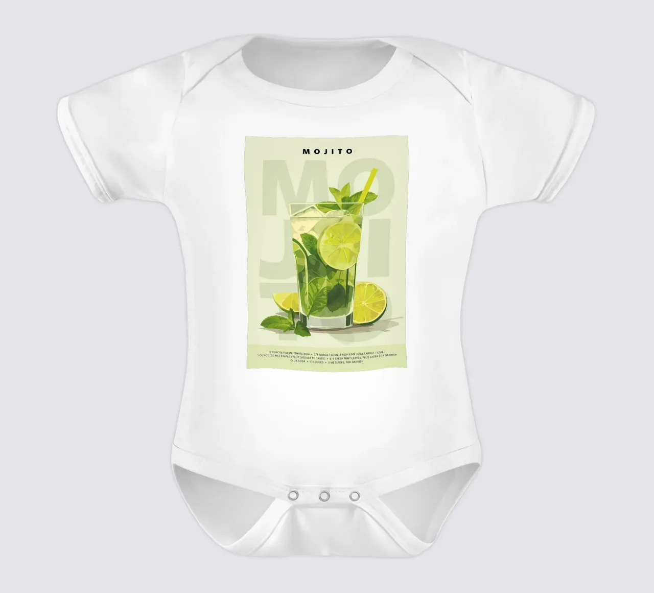 Mojito classico body neonato maniche corte da kakaka