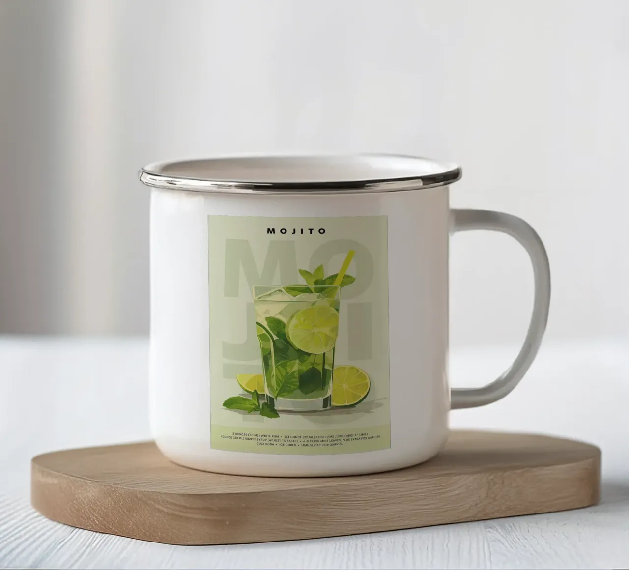 Mojito classico tazza in smalto da kakaka