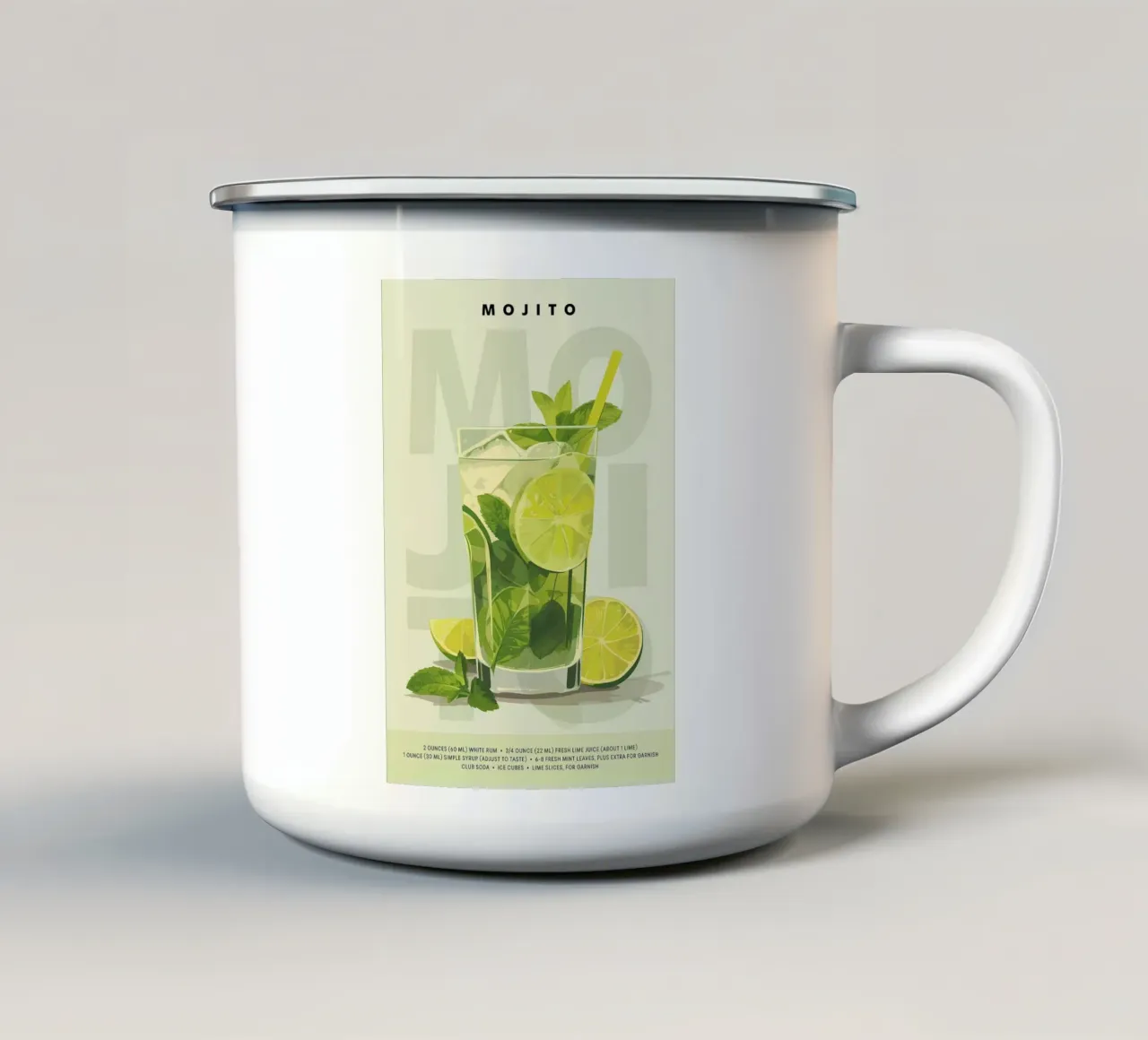 Mojito classico tazza in smalto da kakaka
