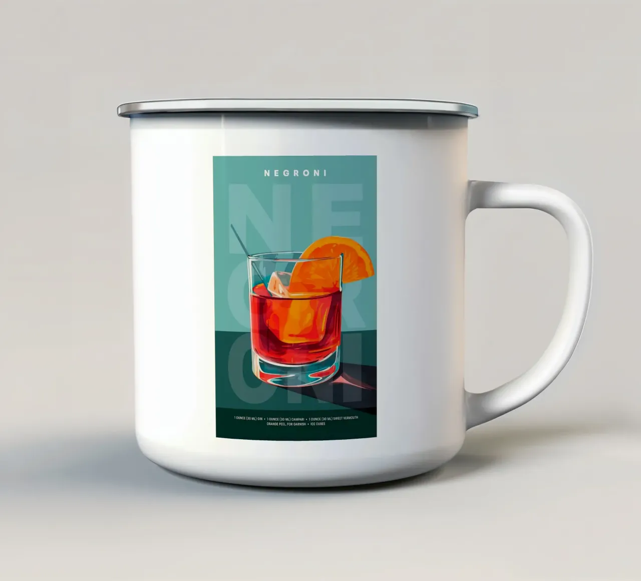Negroni classico tazza in smalto da kakaka