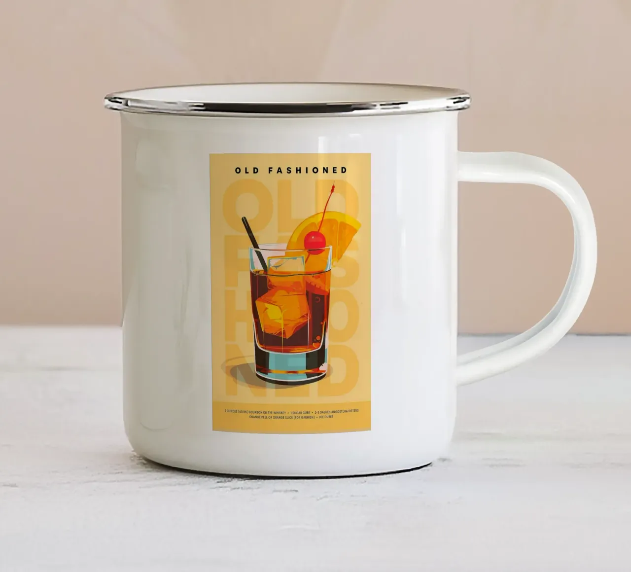 Classico Old Fashioned tazza in smalto da kakaka