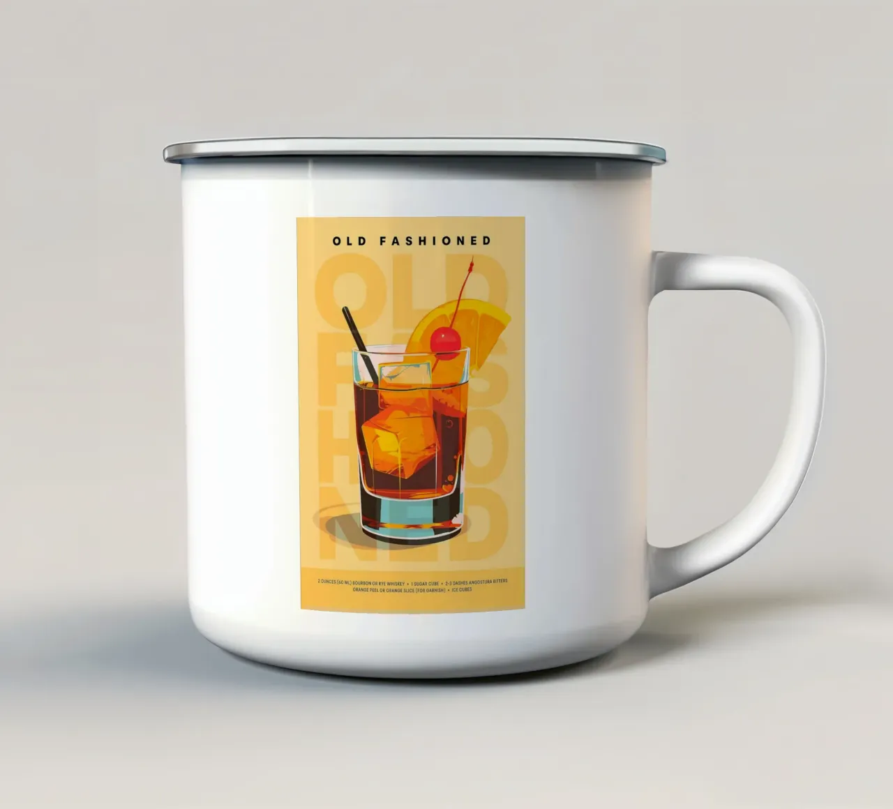 Classico Old Fashioned tazza in smalto da kakaka