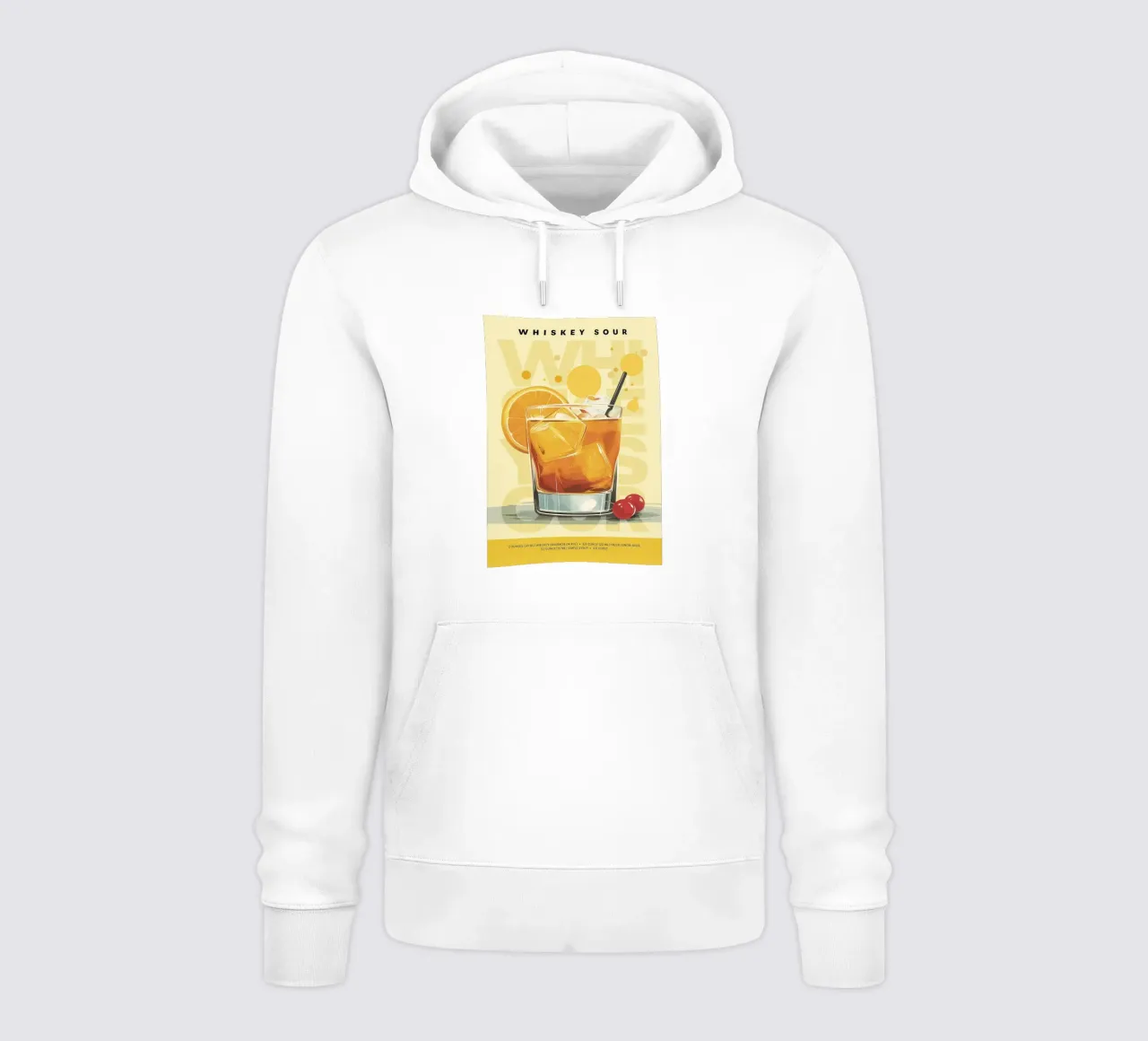Whiskey Sour classico felpa con cappuccio da kakaka