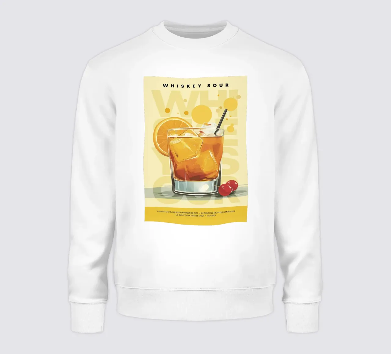 Whisky Sour clásico sudadera de kakaka
