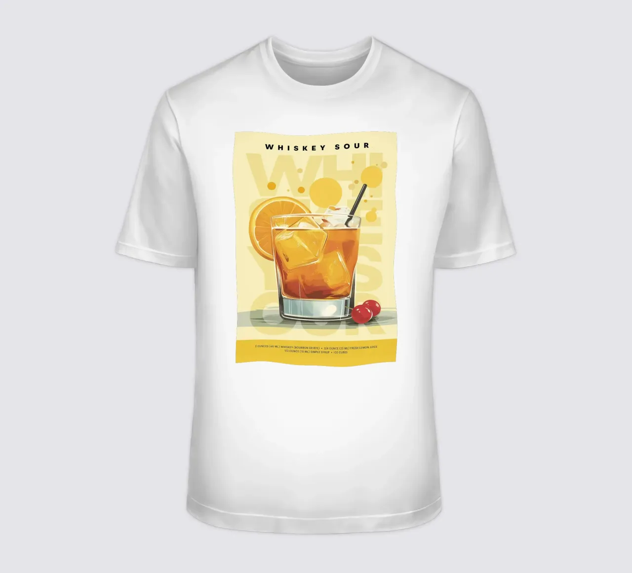 Whiskey Sour classico t-shirt da kakaka