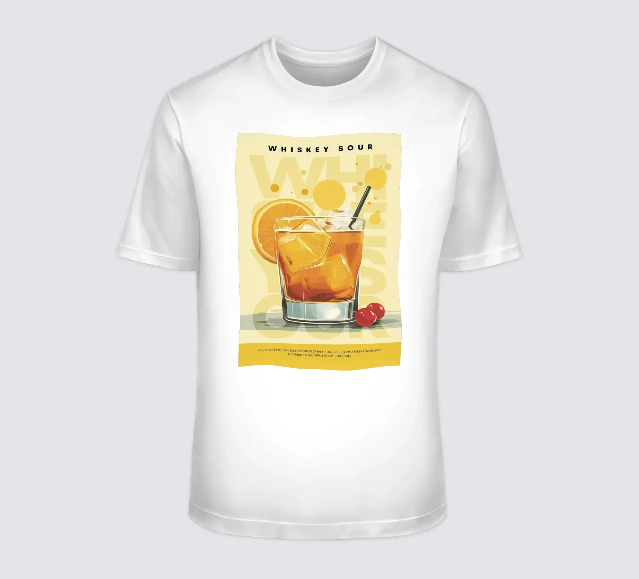 Whiskey Sour classico t-shirt da kakaka