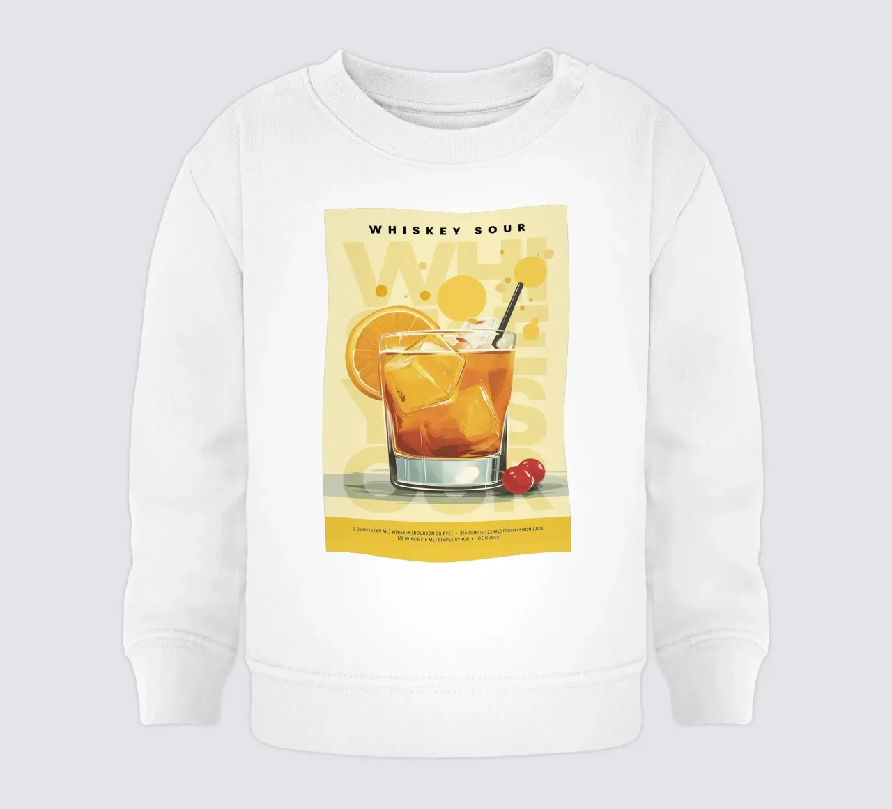 Whiskey Sour classico felpa neonato da kakaka