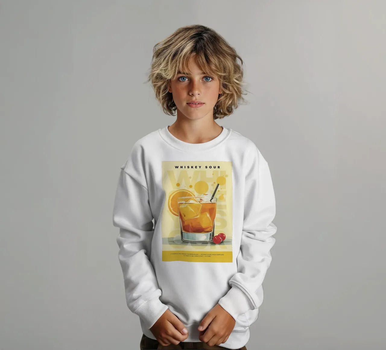 Whiskey Sour classico felpa bambino da kakaka