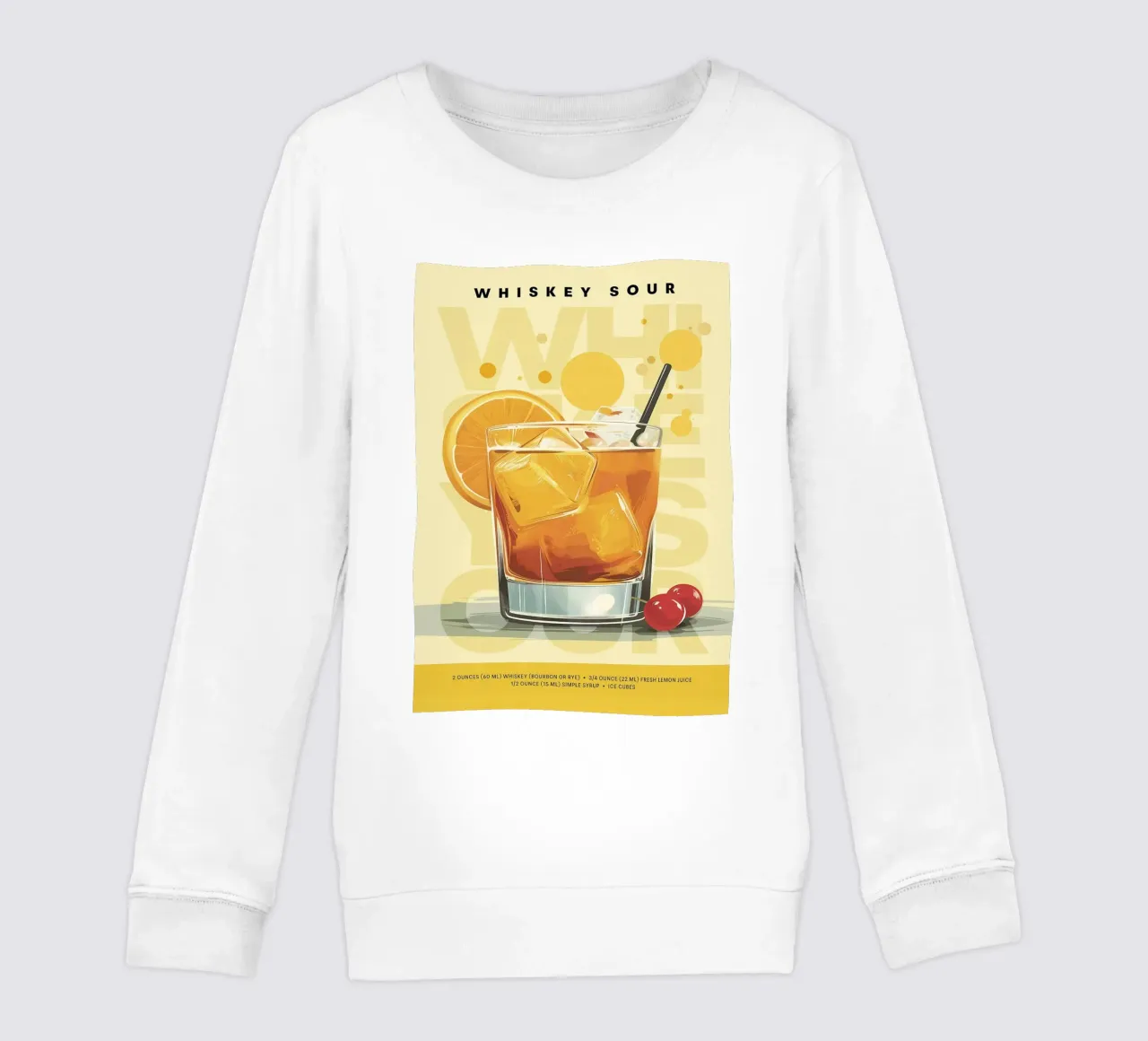 Whiskey Sour classico felpa bambino da kakaka