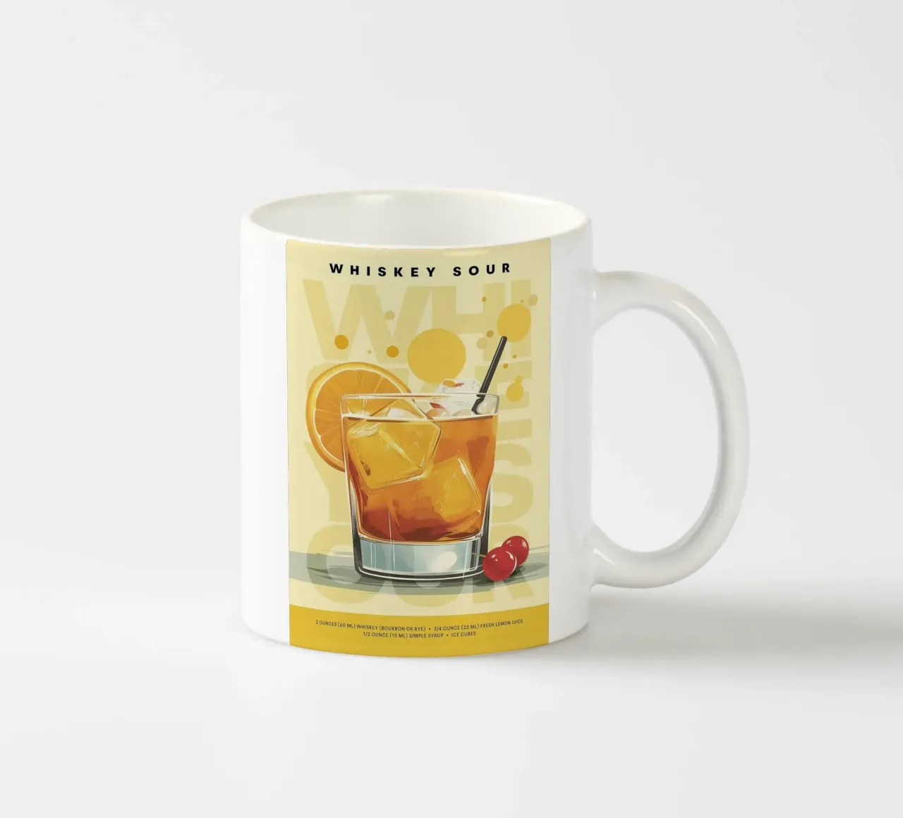 Whiskey Sour classico tazza in ceramica da kakaka