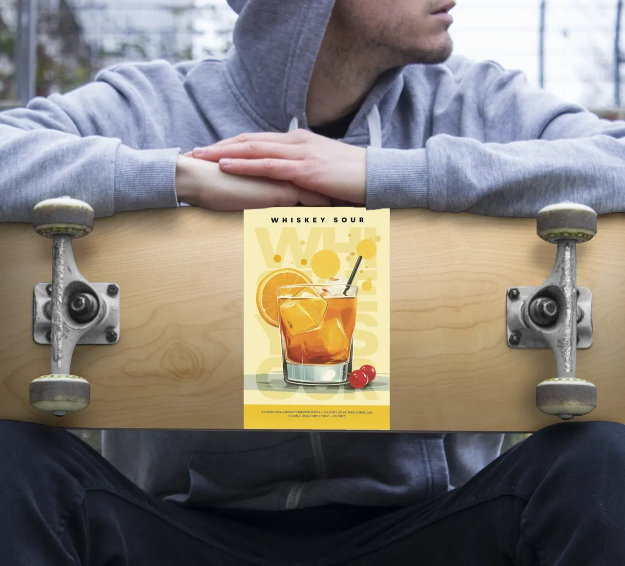 Whiskey Sour classico adesivo da kakaka