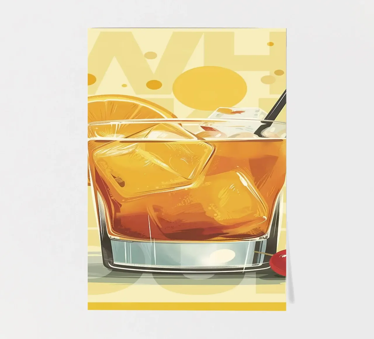 Whiskey Sour classico foglio adesivo da kakaka