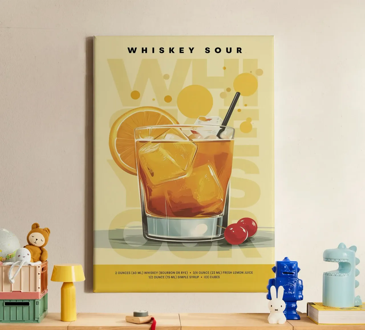 Whiskey Sour classico tela da kakaka
