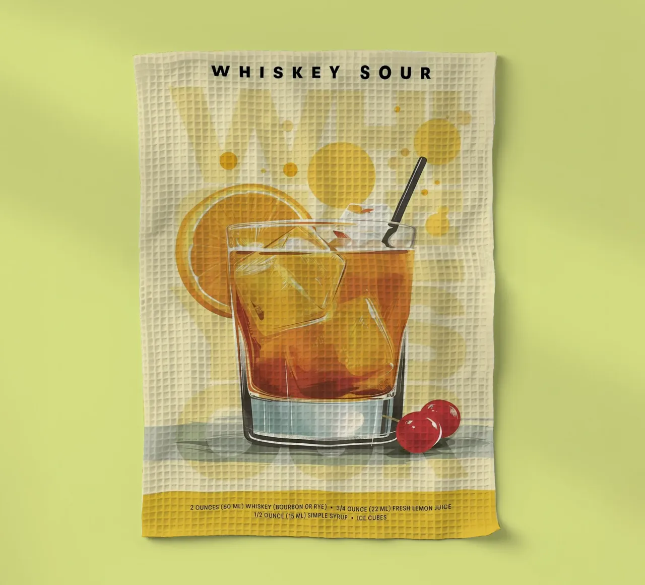Whiskey Sour classico canovaccio da cucina da kakaka