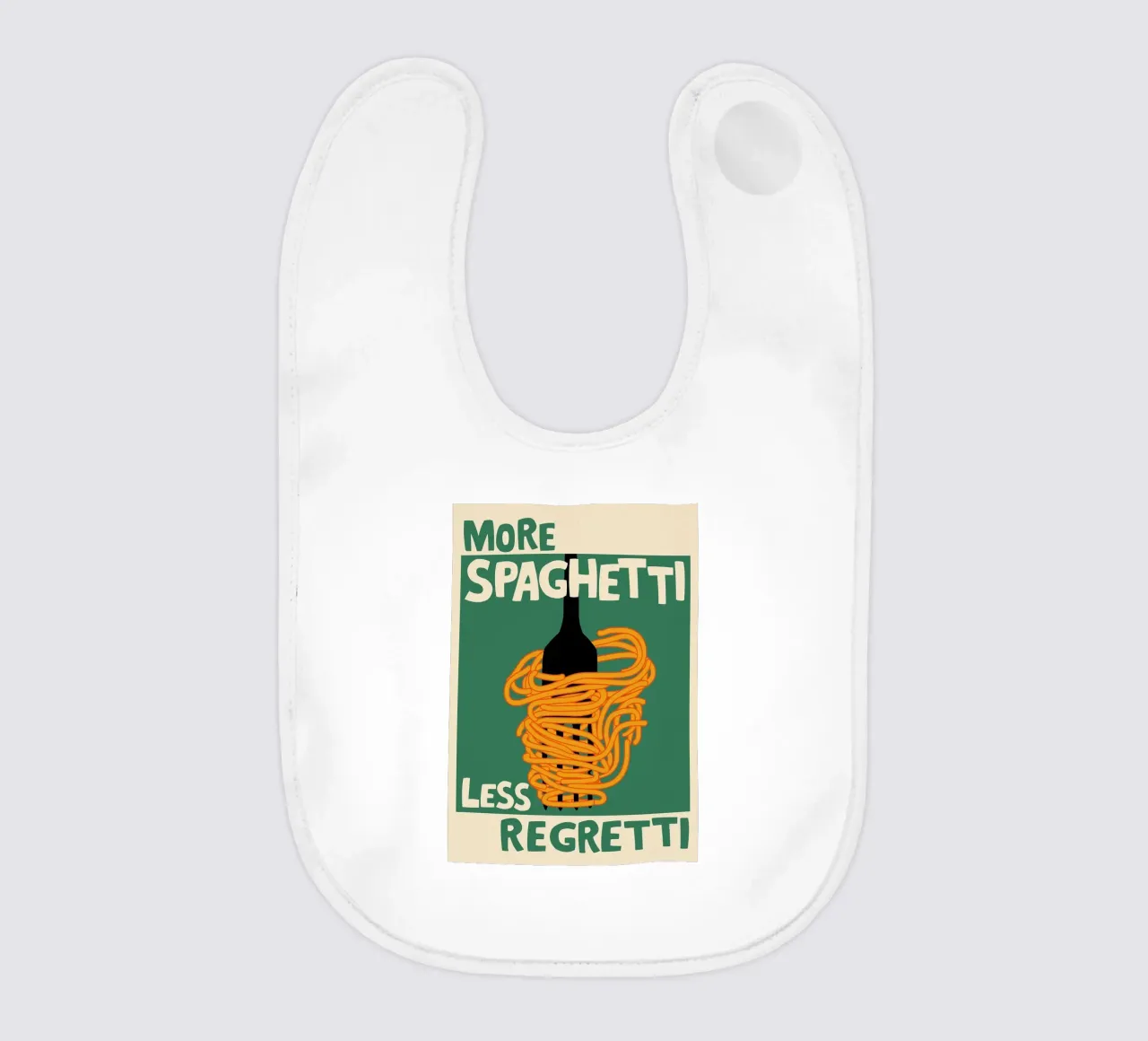 More Spaghetti, Less Regretti Poster bavaglino da kakaka