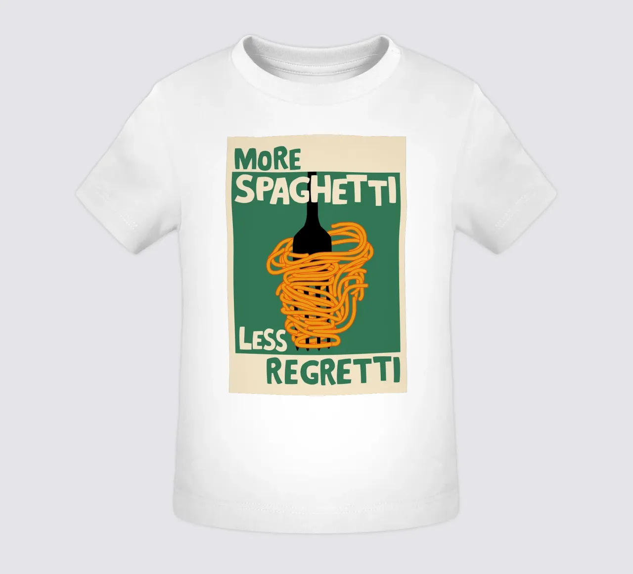 More Spaghetti, Less Regretti Poster maglietta neonato da kakaka