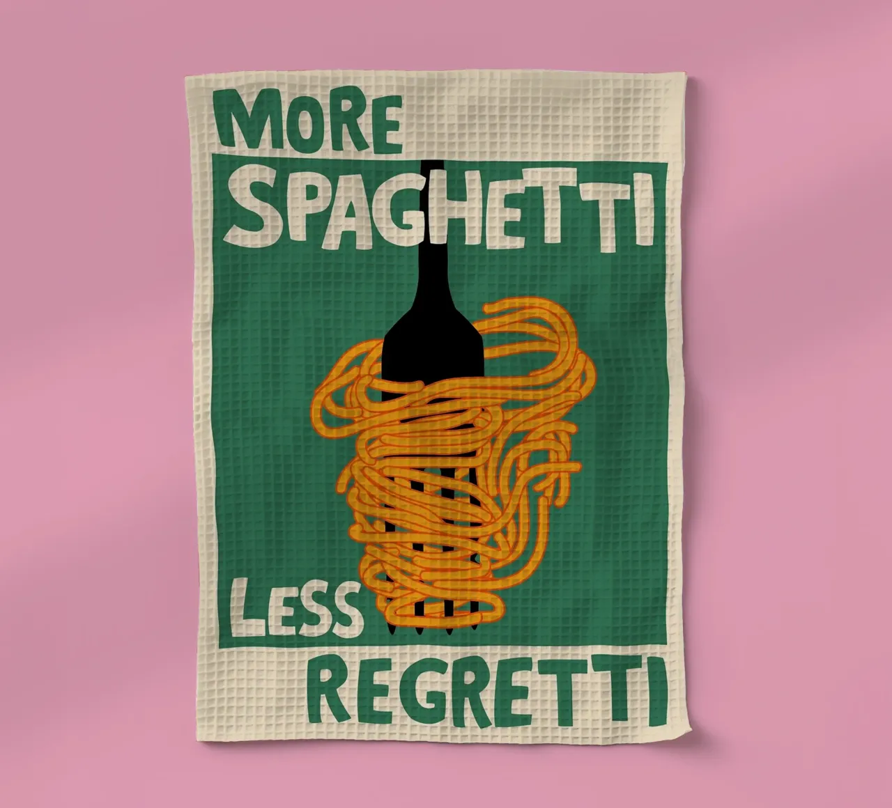 More Spaghetti, Less Regretti Poster canovaccio da cucina da kakaka