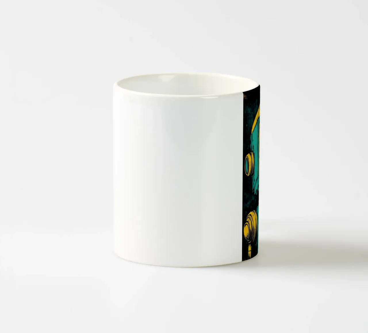 Illustrazione di robot retrò pop art tazza in ceramica da kakaka