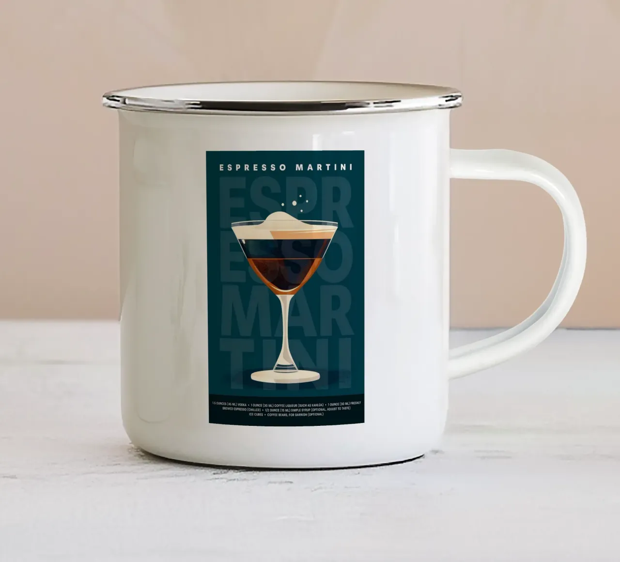 The Espresso Martini tazza in smalto da kakaka