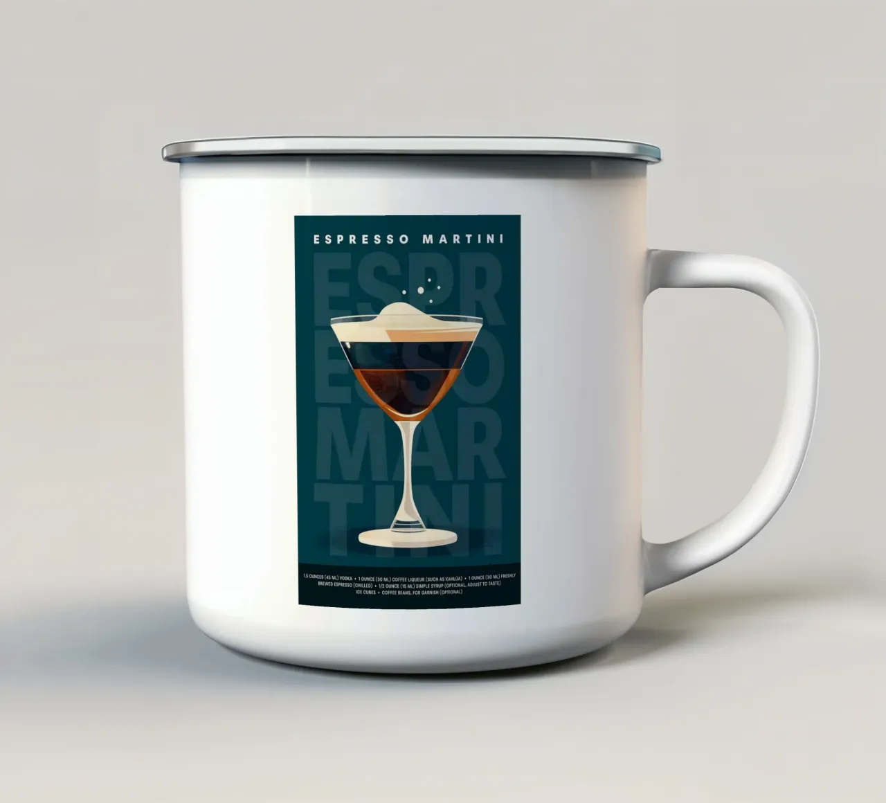 The Espresso Martini tazza in smalto da kakaka