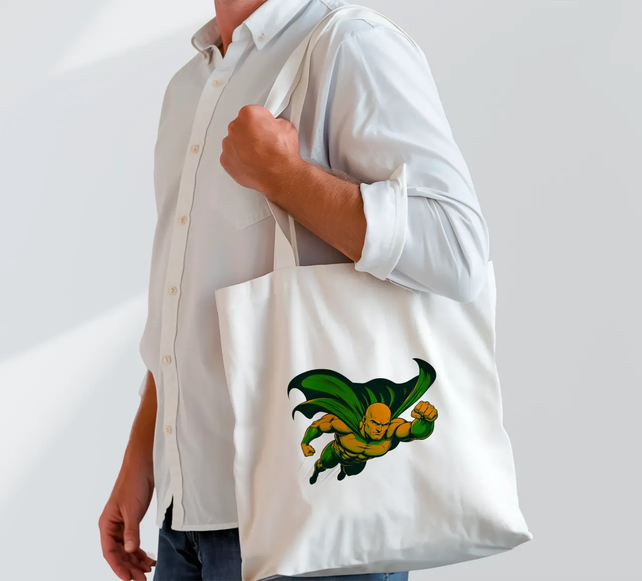 Un supereroe alla riscossa borsa in juta da TeeLab