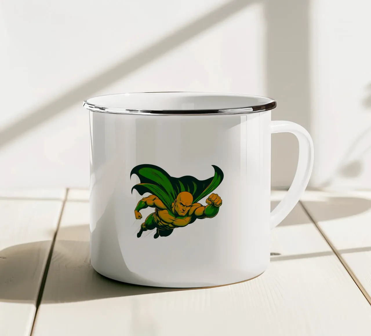 Un supereroe alla riscossa tazza in smalto da TeeLab