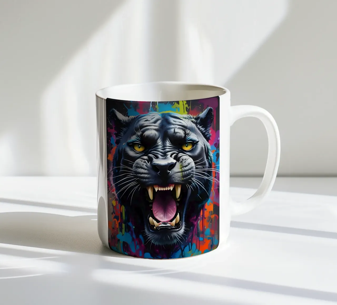 Pantera nera tazza in ceramica da MakArena