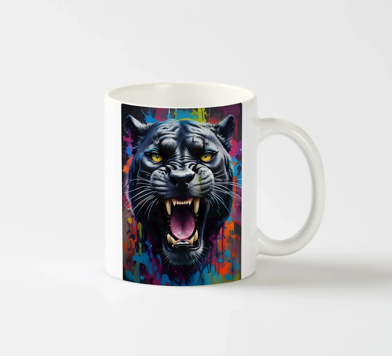 Pantera nera tazza in ceramica da MakArena