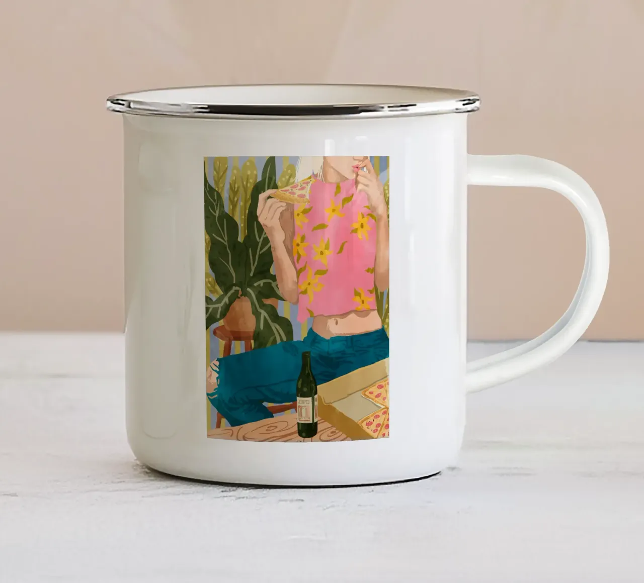 Pizza tazza in smalto da 83oranges