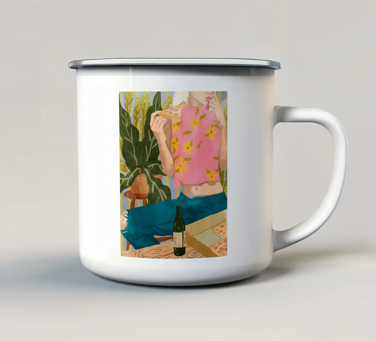 Pizza tazza in smalto da 83oranges