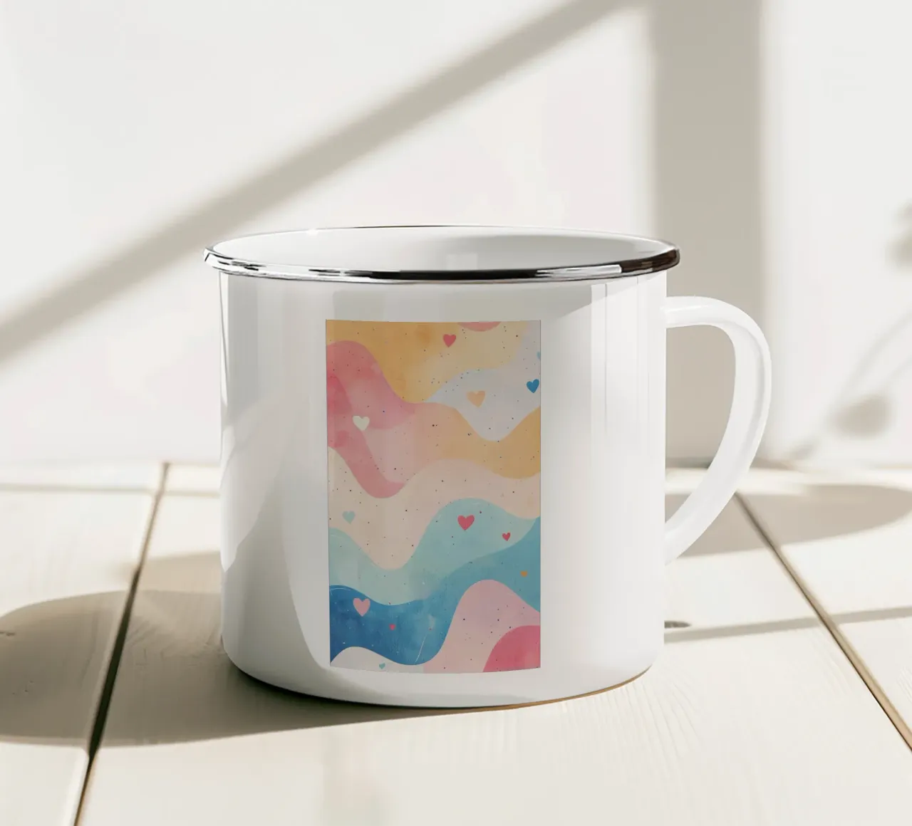 Arcobaleno tazza in smalto da Nina Wolf