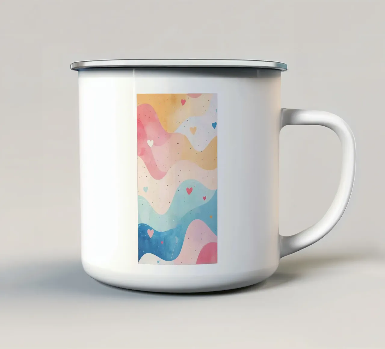 Arcobaleno tazza in smalto da Nina Wolf