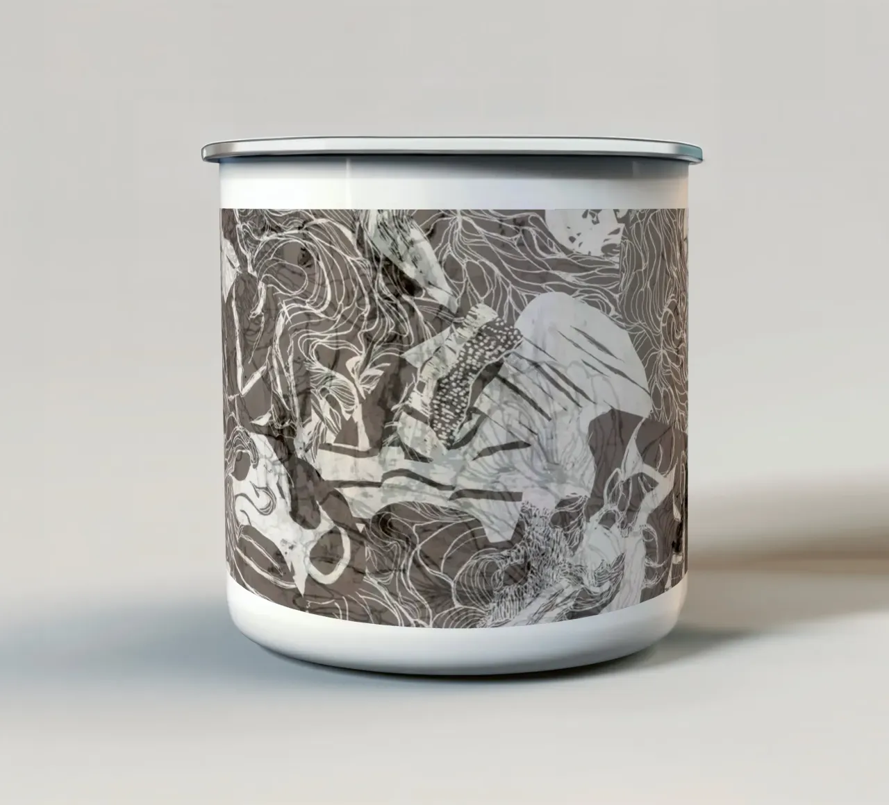 tigre tazza in smalto da k i m