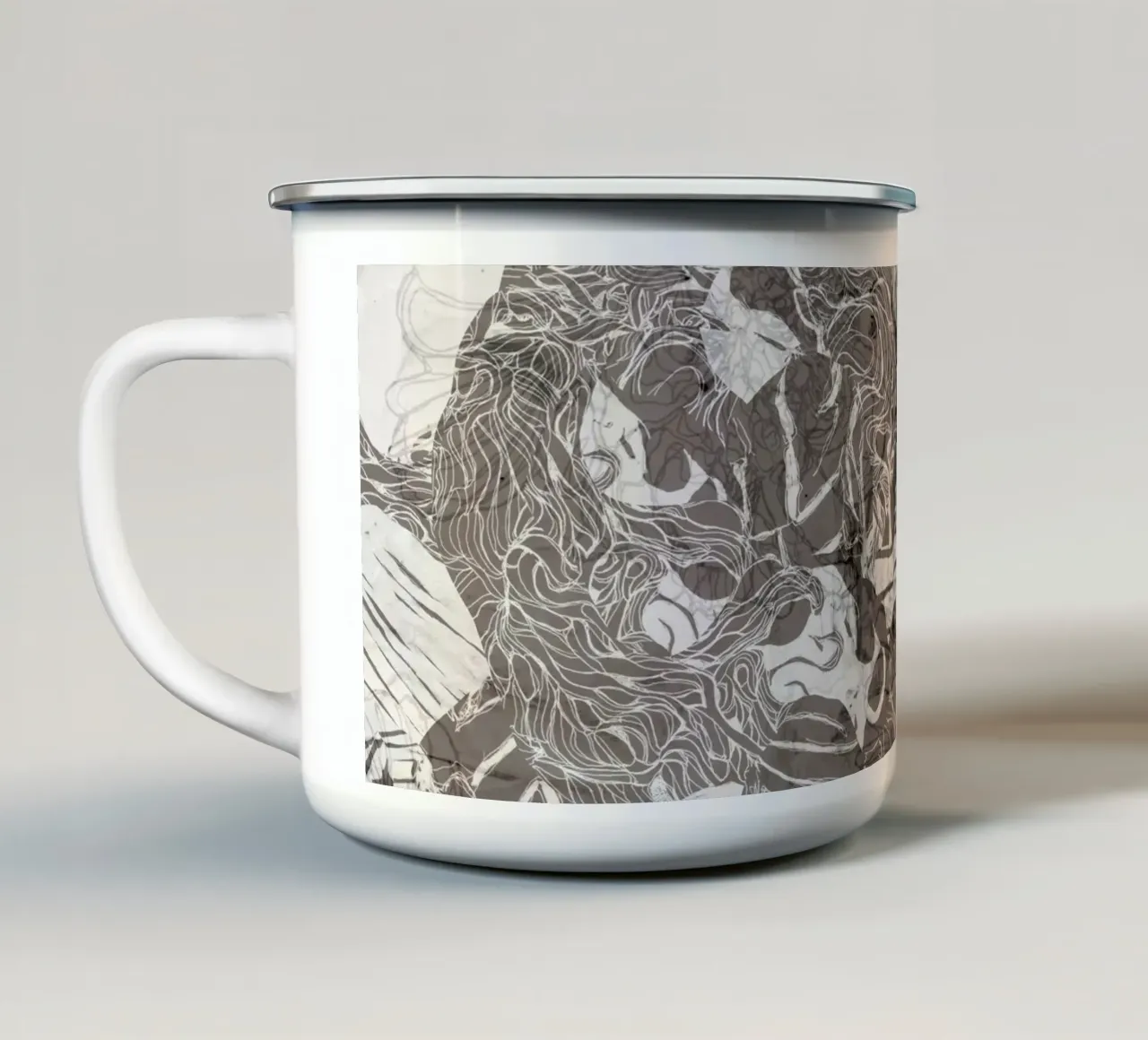tigre tazza in smalto da k i m