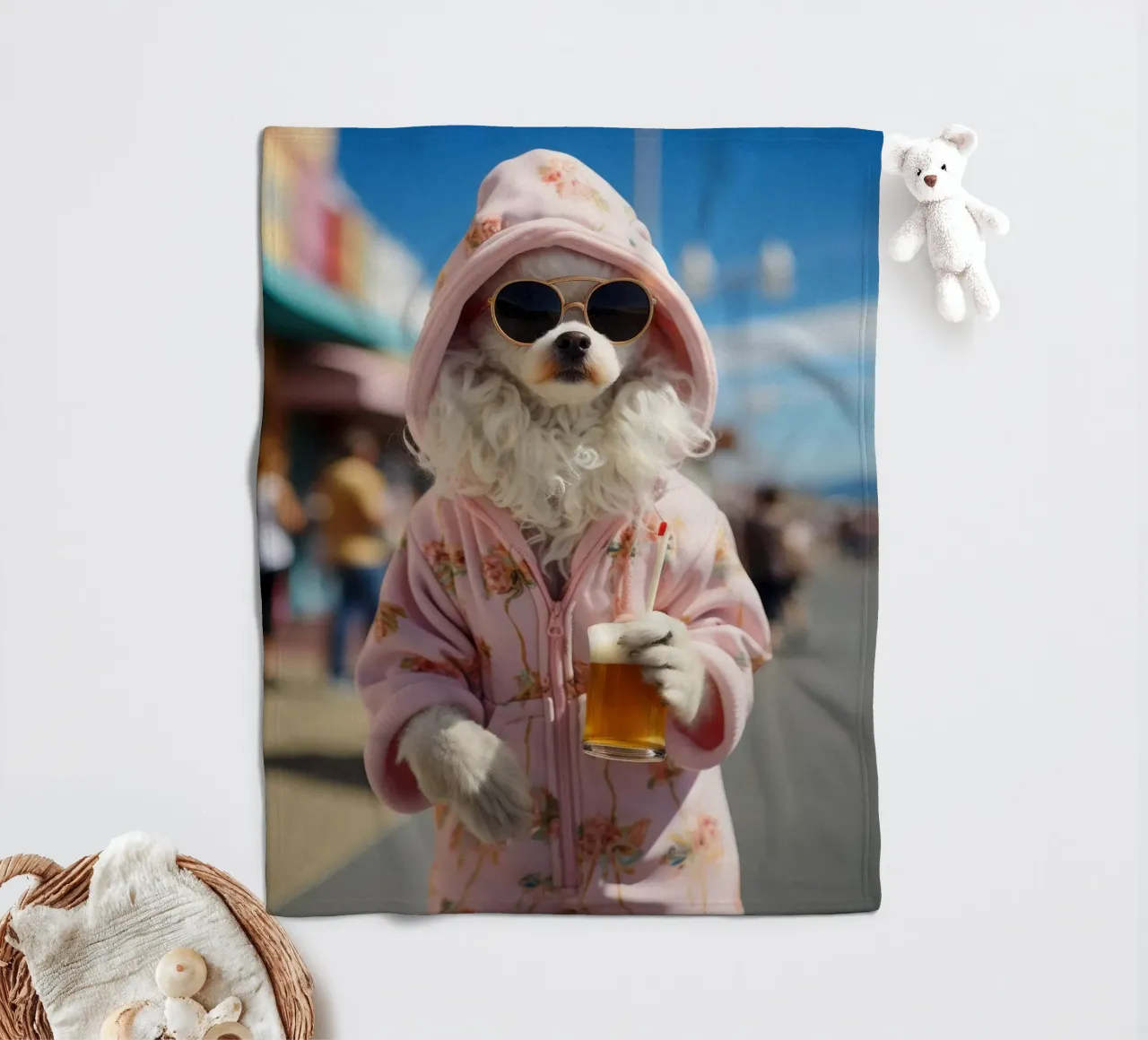 Jake fleece blanket by Affiches Chien Originales – Dogland