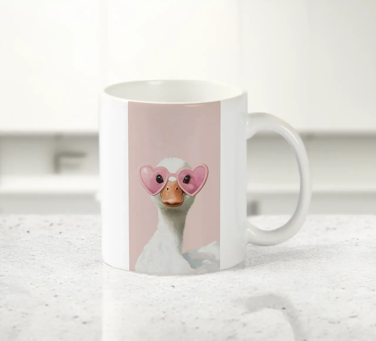 Anatra rosa tazza in ceramica da Nina Wolf