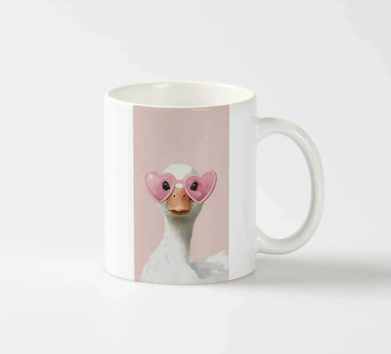 Anatra rosa tazza in ceramica da Nina Wolf