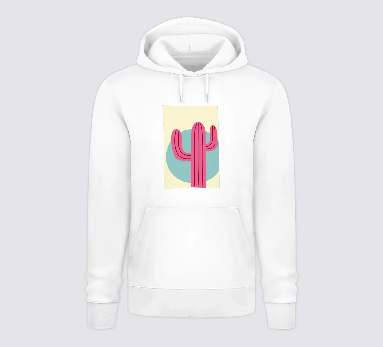 cactus rosa felpa con cappuccio da Nina Wolf