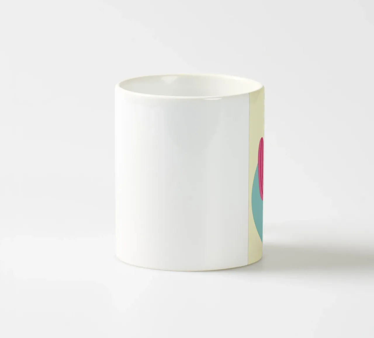 cactus rosa tazza in ceramica da Nina Wolf