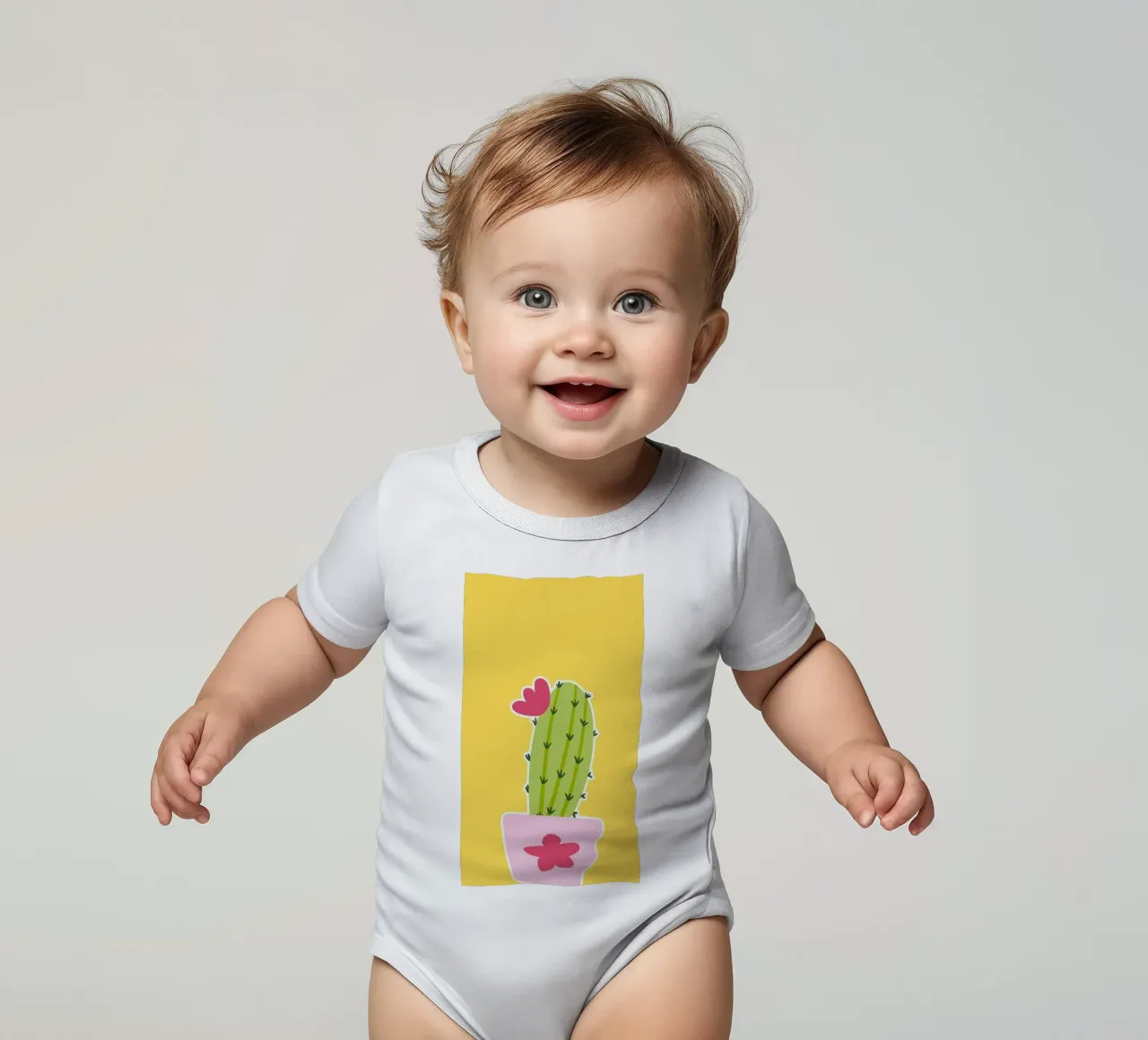 cactus body neonato maniche corte da Nina Wolf