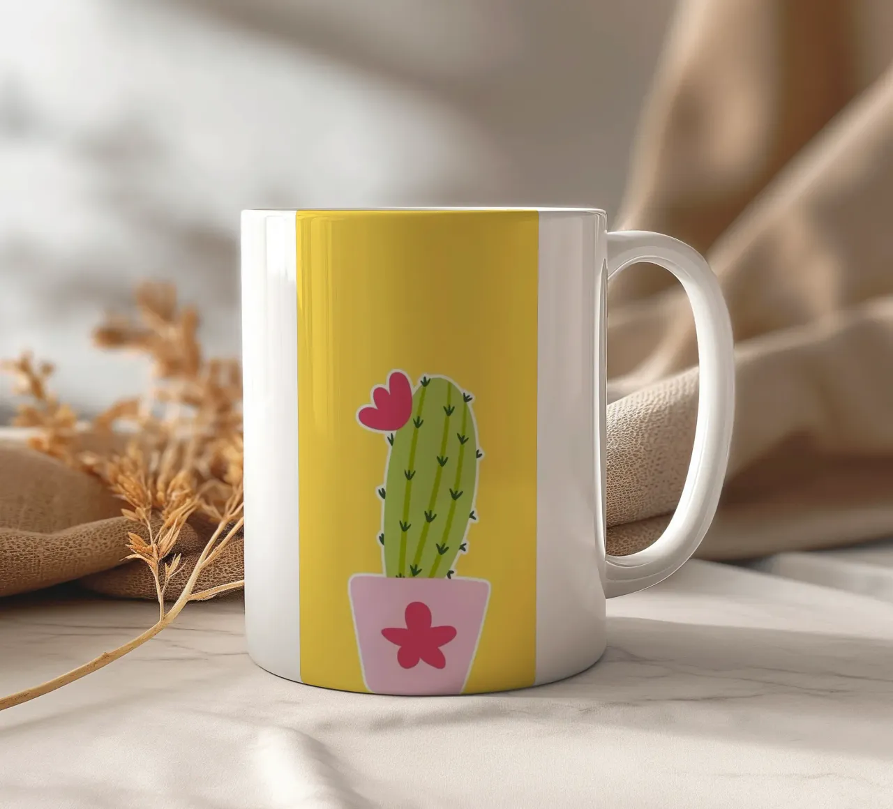 cactus tazza in ceramica da Nina Wolf