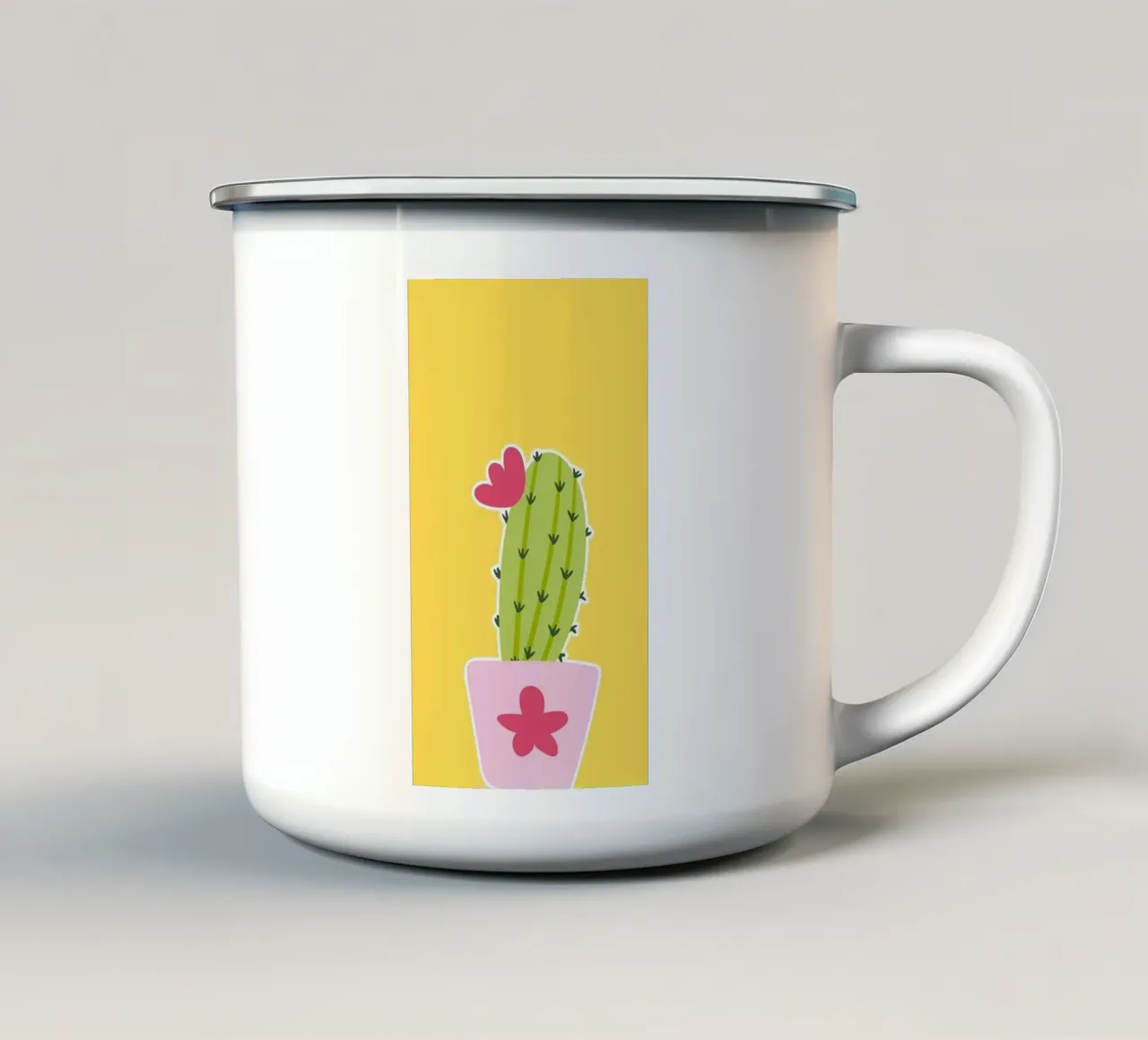 cactus tazza in smalto da Nina Wolf