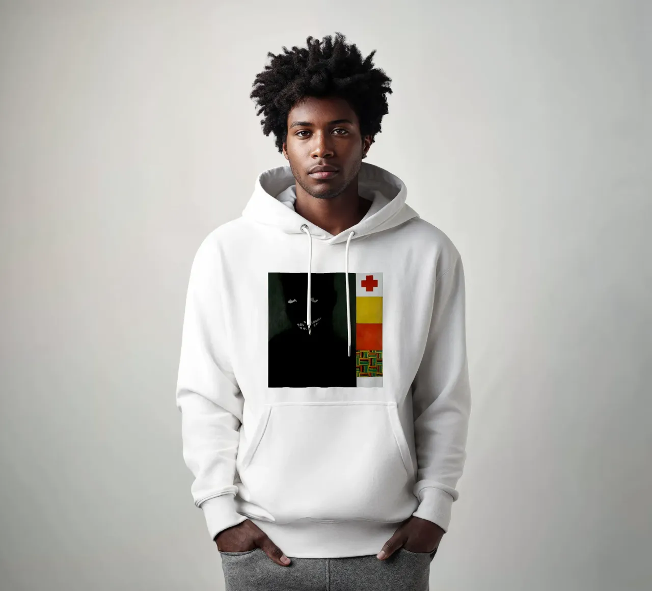 kerry james marshall uomo invisibile felpa con cappuccio da carol shop