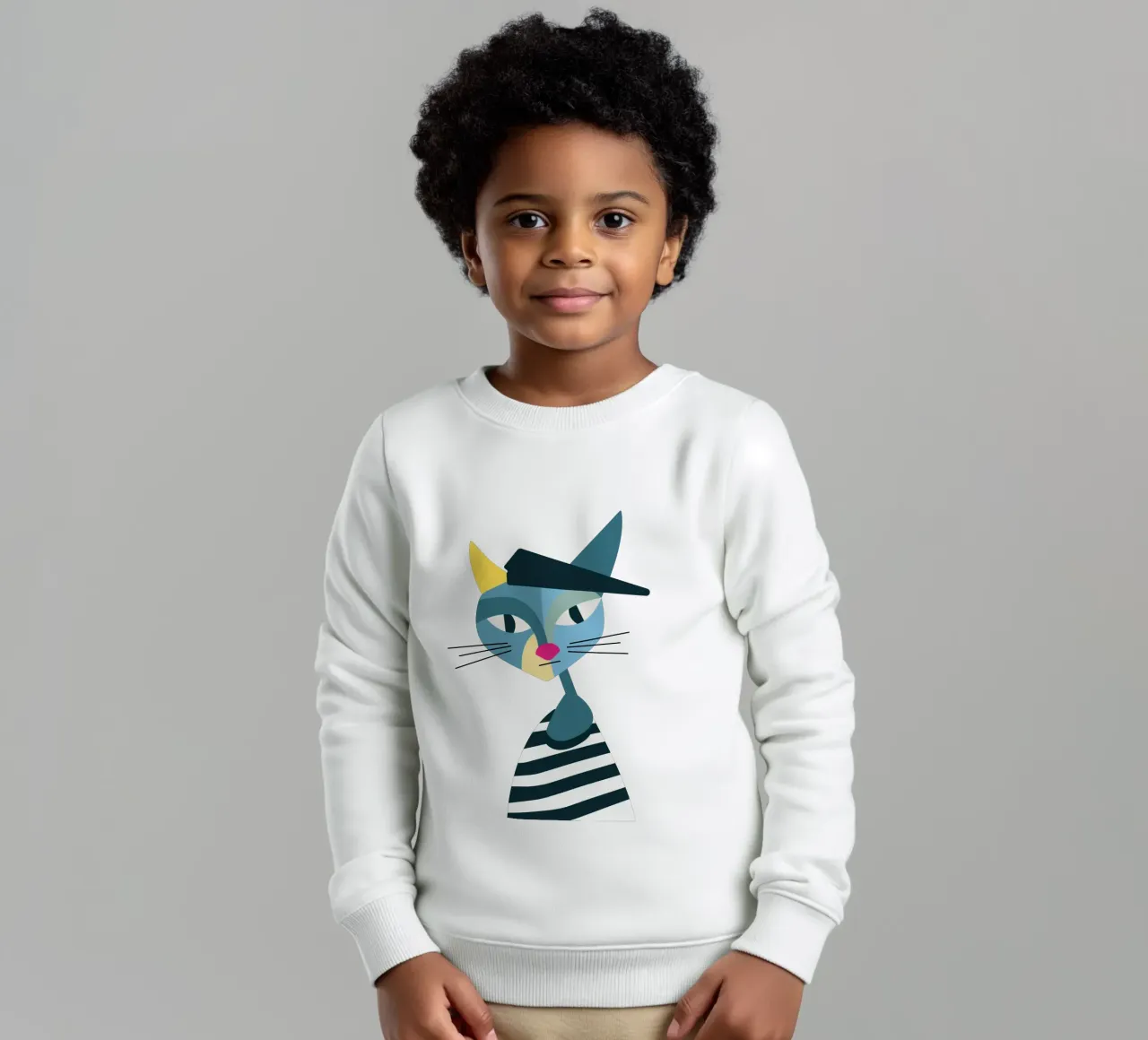 Famous Purrsonalities - Pablo Picatso felpa bambino da DARIA IVANOVNA