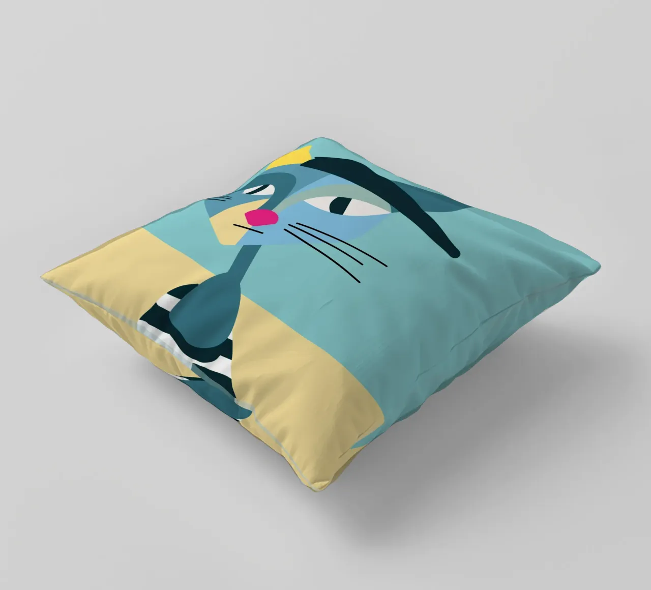 Famous Purrsonalities - Pablo Picatso cuscino da DARIA IVANOVNA