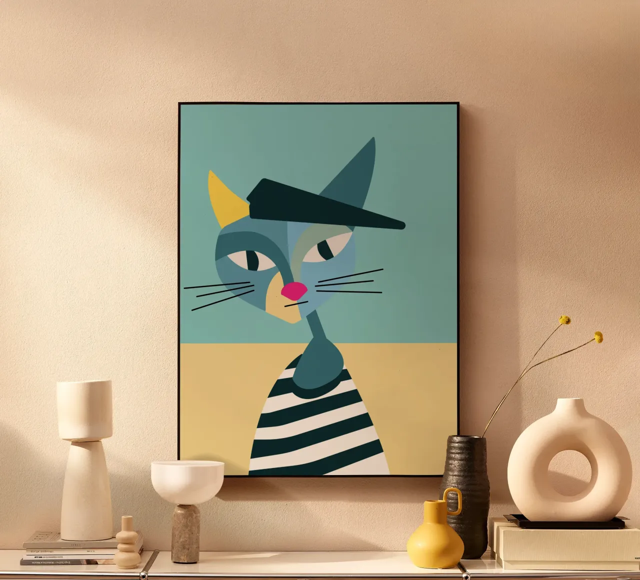 Famous Purrsonalities - Pablo Picatso alluminio dibond da DARIA IVANOVNA