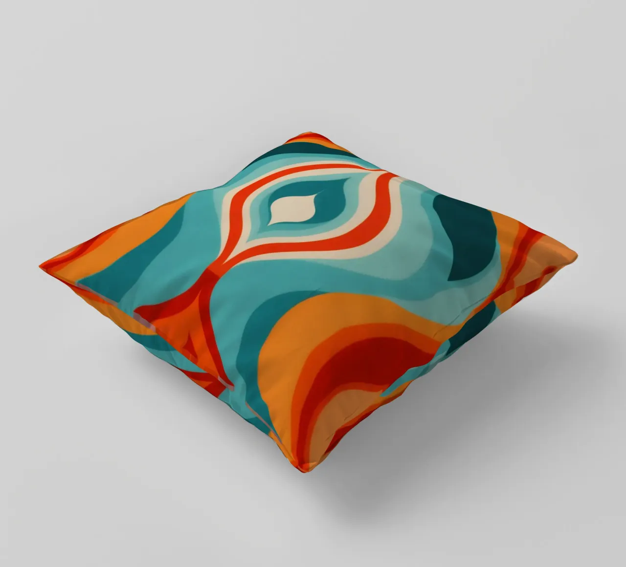 Modello di design psichedelico retrò anni '70 cuscino da Autofocus