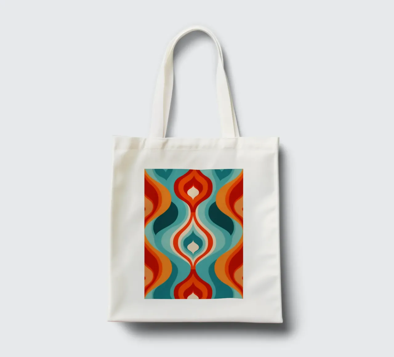 Modello di design psichedelico retrò anni '70 borsa in juta da Autofocus