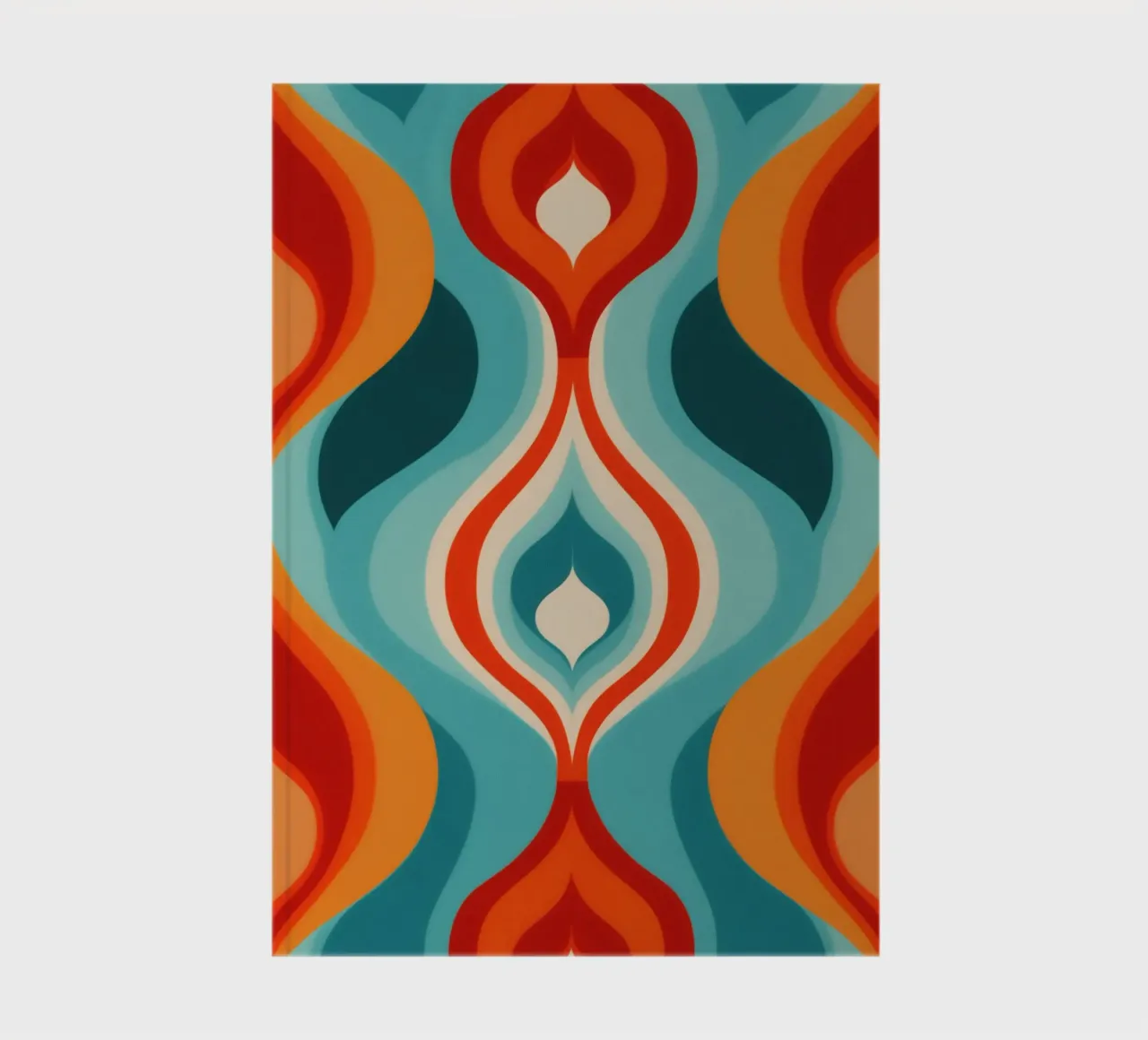 Modello di design psichedelico retrò anni '70 diario da Autofocus